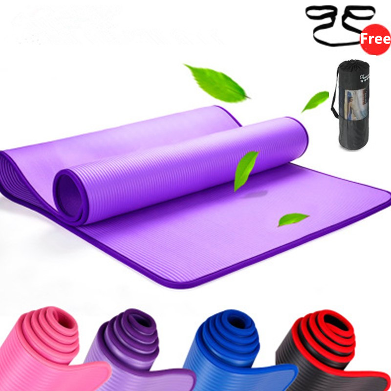 Thick Yoga Mat - Tappetino Yoga Antiscivolo 10mm 183cm*61cm, Tappetini
