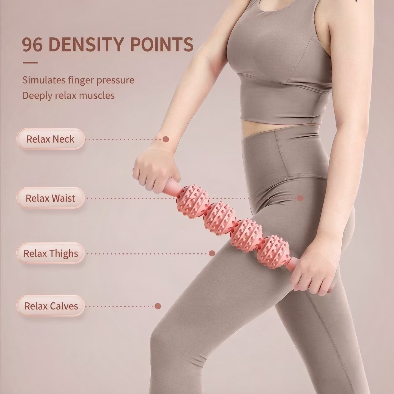 Yoga Fitness Wheel - Bastone per Massaggio Yoga, Rilassante Muscolare