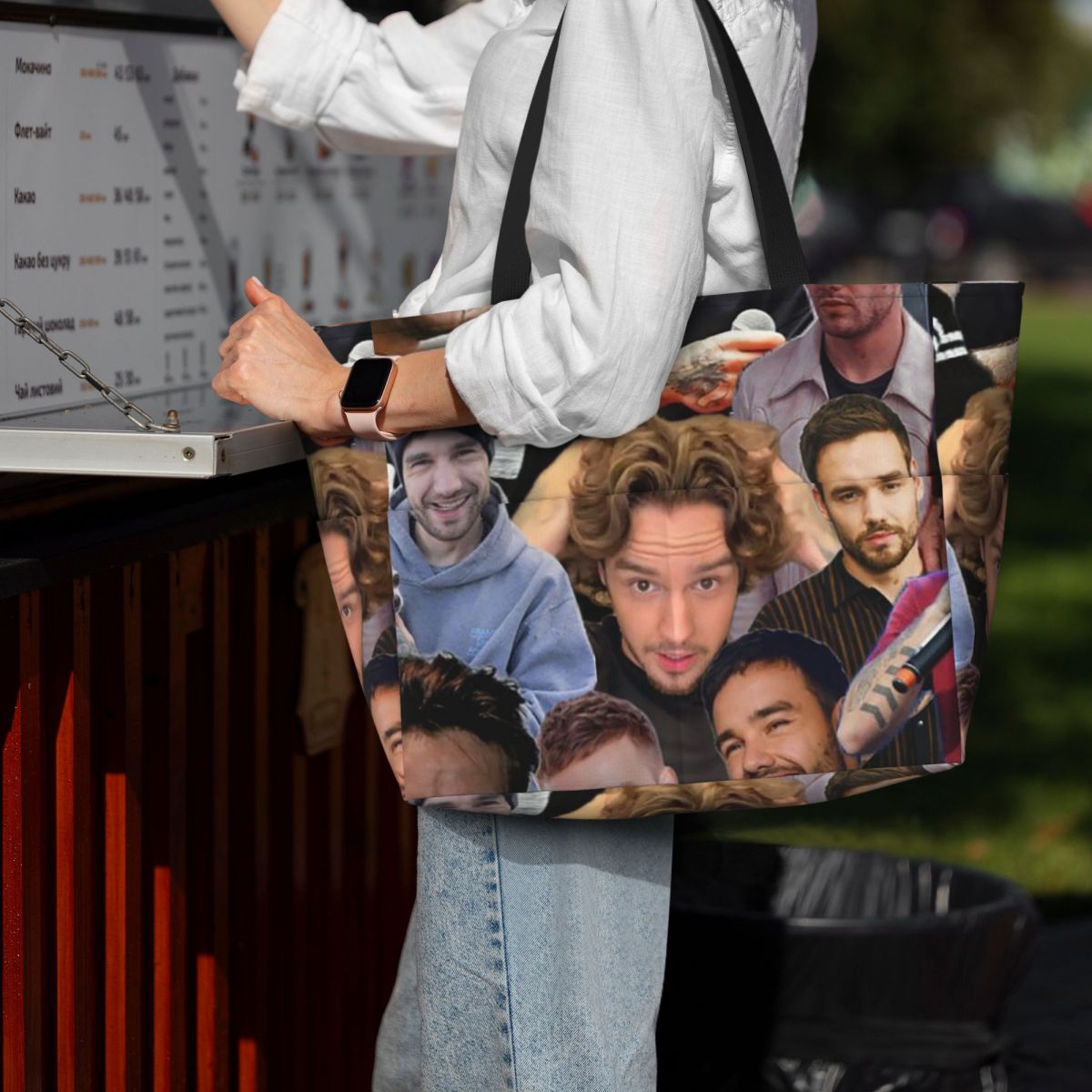 Yoga Fitness Gym Photos - Borsa tote da spiaggia con collage