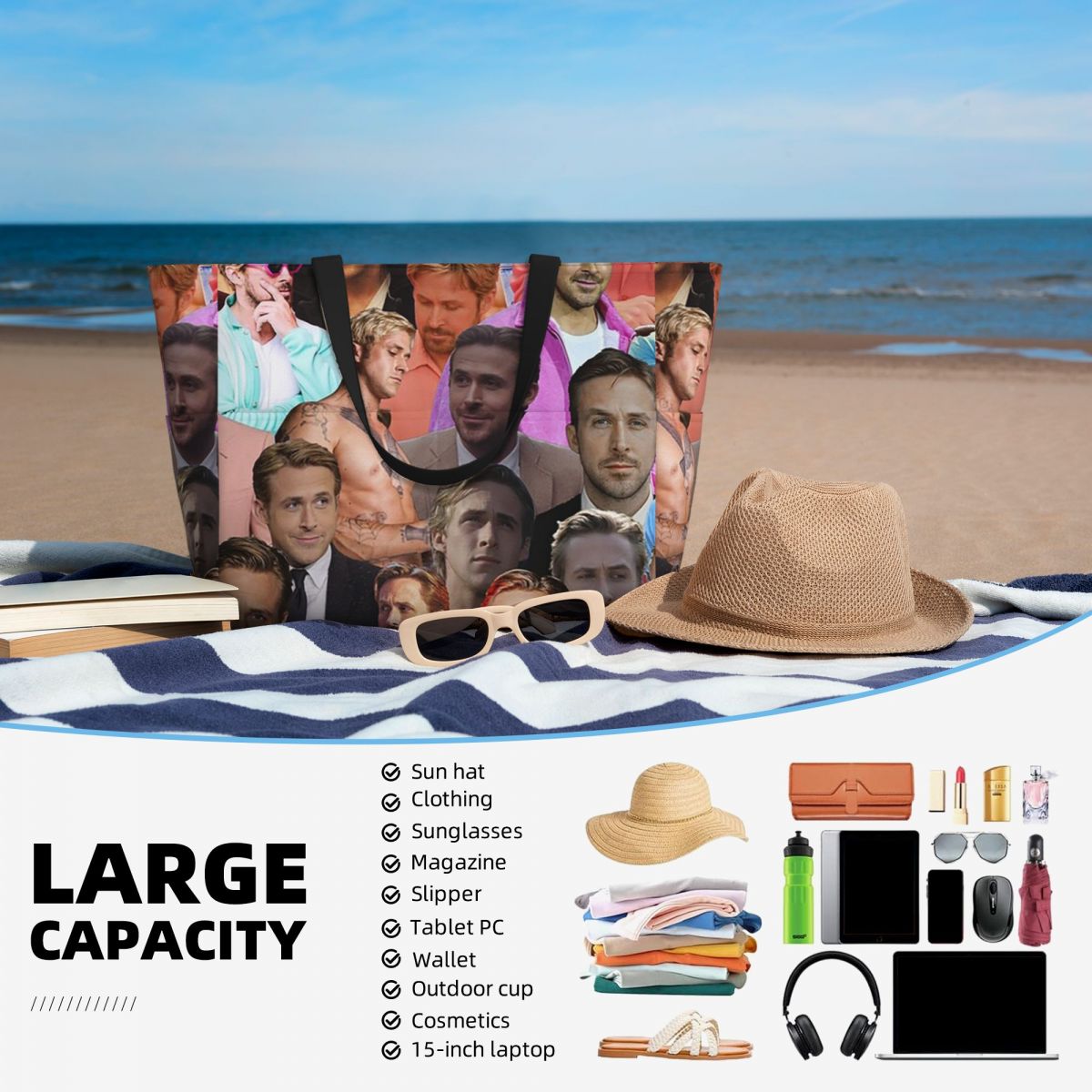 Borsa tote da spiaggia con col - Yoga Fitness Gym Photos recensione e prezzo